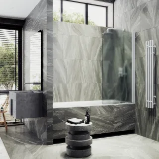 Шторка на ванну MaybahGlass MGV-610-1 50см белый